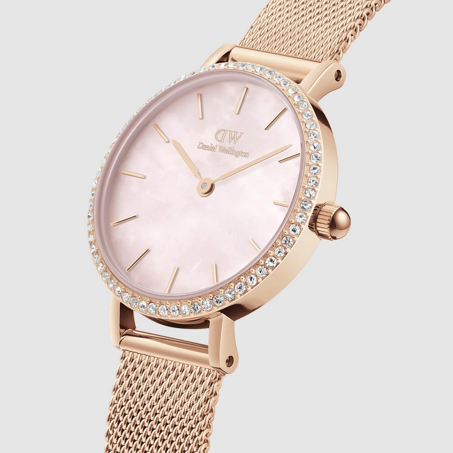 Đồng Hồ Dw Daniel Wallington Petite Lumine Bezel Melrose Pink Mop Nữ Vàng Hồng